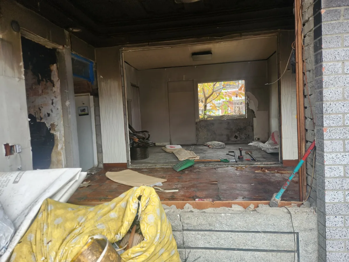 옥천 화재 현장 철거 시공 사진 19